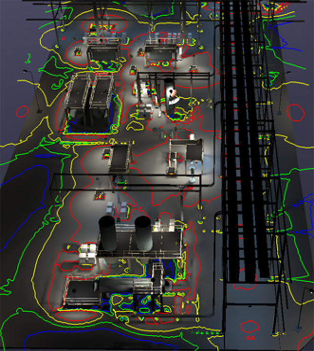 3D照度分布シミュレーション