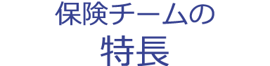 保険チームの特長
